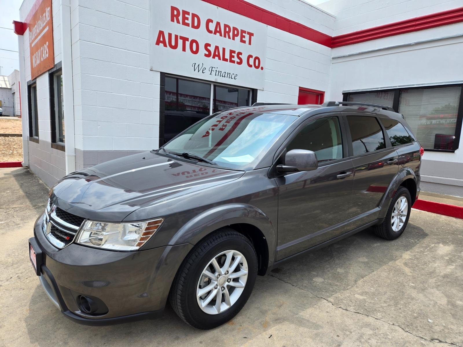 2014 GRAY Dodge Journey SXT (3C4PDCBGXET) with an 3.6L V6 DOHC 24V engine, 6-Speed Automatic transmission, located at 503 West Court, Seguin, TX, 78155, (830) 379-3373, 29.568621, -97.969803 - 2014 Dodge Journey SXT with a 3.6L V6 DOHC 24V, Automatic, Tilt, Cruise, AM/FM/CD/AUX Touchscreen Stereo, Power Windows, Locks, Seat and Side Mirrors, Tinted Windows, Third Row Seating, Dual Climate Control, Rear A/C, Backup Camera, Alloy Wheels, Rear Defroster, Rear Wiper and more!! - Photo #0